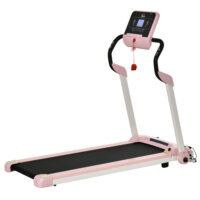 Laufband Klappbar elektrisch 400 W 1-12 km/h LCD-Display Rosa