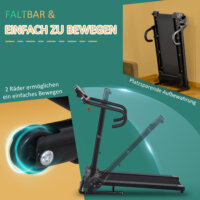 Laufband Klappbar elektrisch 500 W 0.8-10 km/h LCD-Display