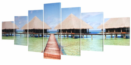 Leinwandbild Wandbild 7-teilig 140x50cm ~ Beach