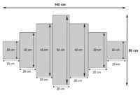 Leinwandbild Wandbild 7-teilig 140x50cm ~ Beach