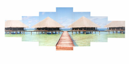 Leinwandbild Wandbild 7-teilig 140x50cm ~ Beach