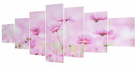 Leinwandbild Wandbild 7-teilig 140x50cm ~ Blumen