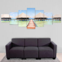 Leinwandbild Wandbild 7-teilig 245x87cm ~ Beach