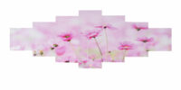 Leinwandbild Wandbild 7-teilig 245x87cm Blumen