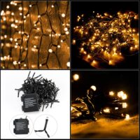 Lichterkette Weihnachten Warmweiss 10.5m Timer