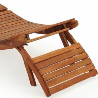Liegestuhl Ergo Akazie Schwungliege Holz Liegestuhl