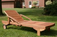Liegestuhl Gartenliege Lounger ~ fahrbar