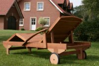 Liegestuhl Gartenliege Lounger ~ fahrbar