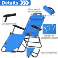Liegestuhl Hochlehner Gartenstuhl Campingsessel