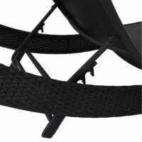 Liegestuhl Rattan Savannah ~ anthrazit Bezug grau