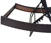 Liegestuhl Rattan Savannah ~ braun-meliert Bezug schwarz