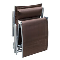 Liegestuhl Sonnenliege mit Kissen 5-fach verstellbar braun