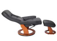 MCA Fernsehsessel Relaxsessel Hamilton Echtleder schwarz honigfarben