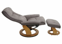 MCA Fernsehsessel Relaxsessel Hamilton Textil hellgrau, naturbraun