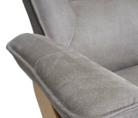 MCA Fernsehsessel Relaxsessel Hamilton Textil hellgrau, naturbraun