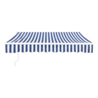 Gelenkarmmarkise Bitonto 250x200cm mit Handkurbel Blau/Weiss