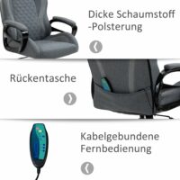 Massage Bürostuhl ergonomisch Massage Grau