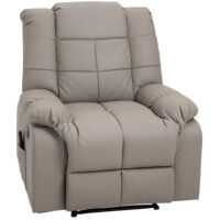 Massagesessel BigBUDDY Fernsehsessel mit Liegefunktion Grau