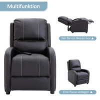 Massagesessel TV-Sessel 6 Punkt Massage schwarz 70x88x100cm