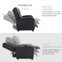 Massagesessel TV-Sessel 6 Punkt Massage schwarz 70x88x100cm