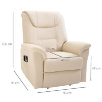 Massagesessel mit Aufstehhilfe Kunstleder Creme