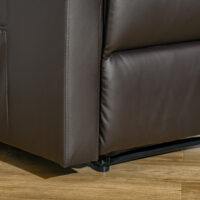 Massagesessel mit Liegefunktion Fussstütze Braun