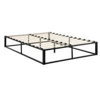 Metallbett Kreta 180x200cm mit Kaltschaummatratze Schwarz