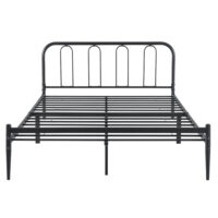 Metallbett Hanko 160x200cm mit Kaltschaummatratze Schwarz