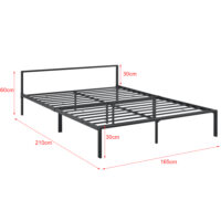 Metallbett Imatra 160x200cm mit Kaltschaummatratze Schwarz