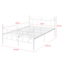 Metallbett Abolda 140x200cm Doppelbett bis 300kg