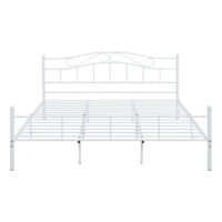 Metallbett Florenz 180x200cm mit Kaltschaummatratze Weiss