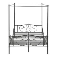 Himmelbett Finström 140x200cm Metall Bettrahmen mit Lattenrost