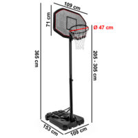 Mobiler Basketballkorb 205 - max. 305cm