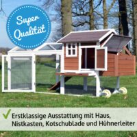 Mobiler Hühnerstall Hühnerhaus mit Freilaufgehege
