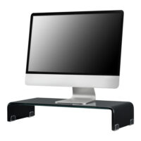 Monitorerhöhung Pretoria 70x30x13 cm Glas Schwarz