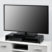 Monitorerhöhung Prestoria 90x30x13 cm Glas Schwarz