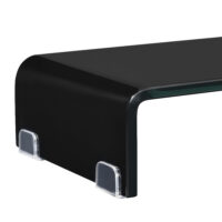 Monitorerhöhung Pretoria 120x30x13 cm Glas Schwarz