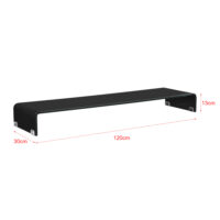 Monitorerhöhung Pretoria 120x30x13 cm Glas Schwarz