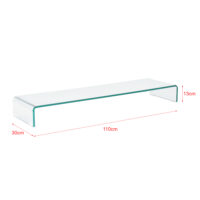 Monitorerhöhung Prestoria 110x30x13 cm Glas Transparent