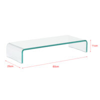Monitorerhöhung Pretoria 60x25x11 cm Glas Transparent