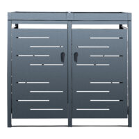 Mülltonnen Verkleidung Salching für 2 Tonnen Anthrazit 122x132x80cm