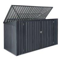 Mülltonnenbox Grebin für 3 Tonnen 237 x 101 cm Dunkelgrau