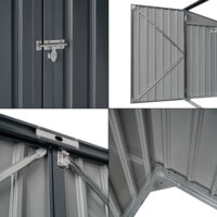 Mülltonnenbox Grebin für 3 Tonnen 237 x 101 cm Dunkelgrau