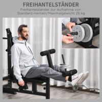 Multifunktion Hantelbank Trainingsbank mit Langhantel-Ablage