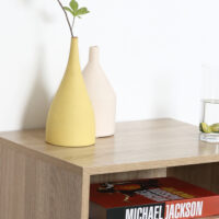 Nachttisch 2er Set Schweberegal 45x35x27cm Natur