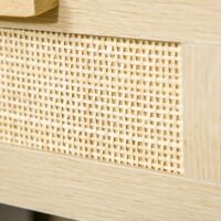 Nachttisch Beistelltisch Rattan-Design 40x40x48cm Natur