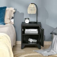 Nachttisch Industrial Stahl Container 40x40x50cm schwarz