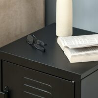 Nachttisch Industrial Stahl Container 40x40x50cm schwarz