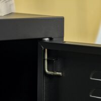 Nachttisch Industrial Stahl Container 40x40x50cm schwarz