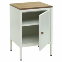 Nachttisch Industrial Stahl JAM-L84 63x40x40cm weiss